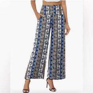 Womens Stretchy Wide Leg Palazzo Pants